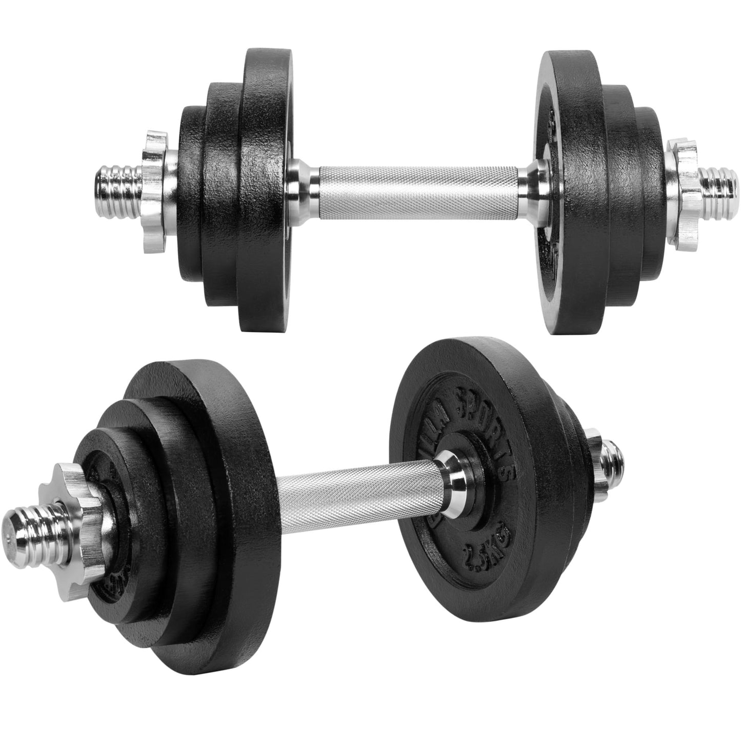 Set d'haltères modulable 2 en 1 de 22 kg - Gorilla Sports France