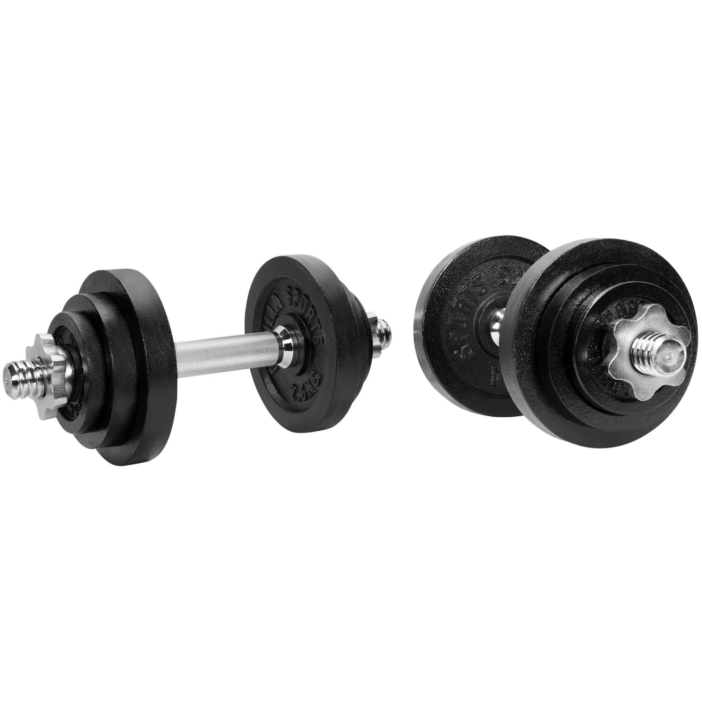 Set d'haltères modulable 2 en 1 de 22 kg - Gorilla Sports France