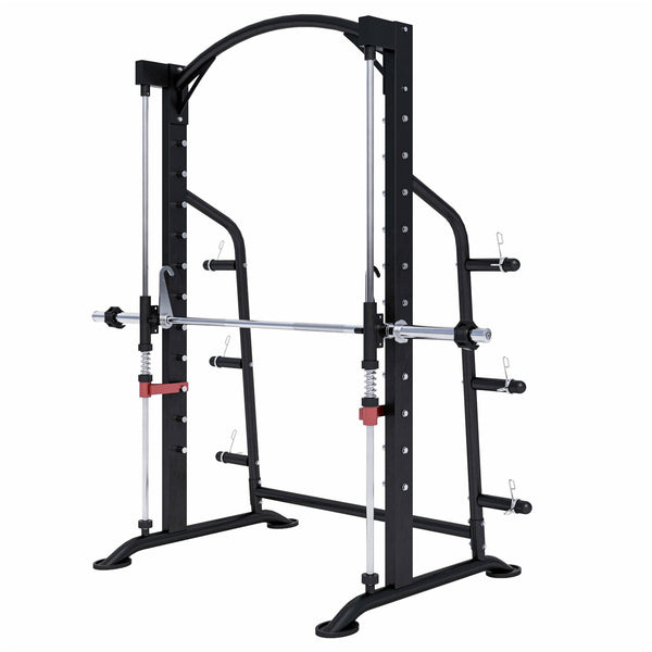 Support De Squat Power Rack Réglable Rouge - Rack à Poids Pour Home Gym, Acier Robuste, Charge Lourde (usage Commercial)