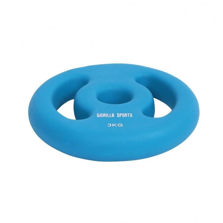 Paire de disques en néoprène avec poignées - Gorilla Sports France