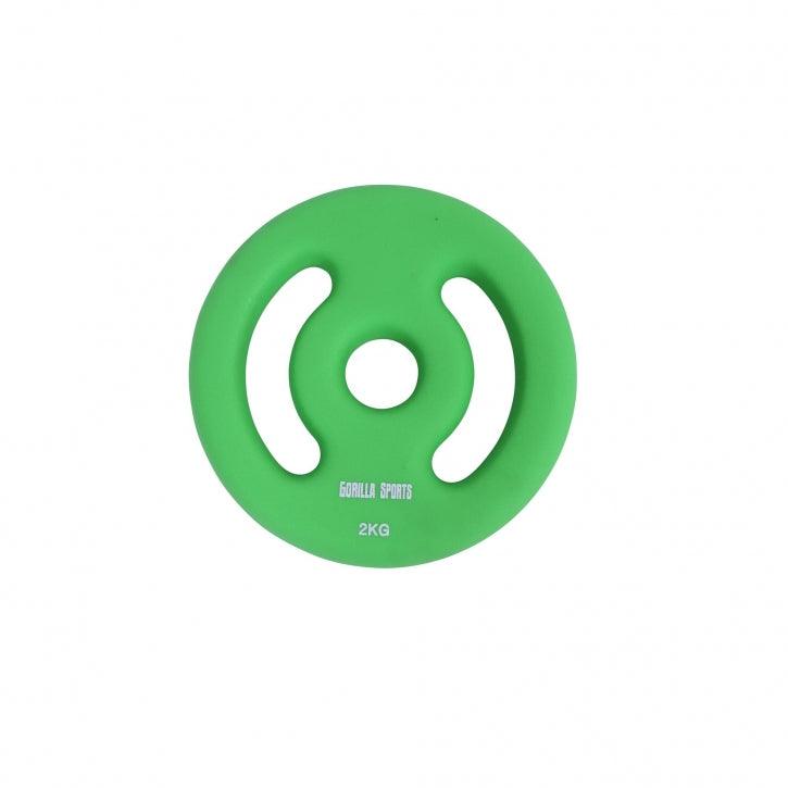 Paire de disques en néoprène avec poignées - Gorilla Sports France