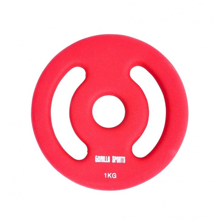 Paire de disques en néoprène avec poignées - Gorilla Sports France