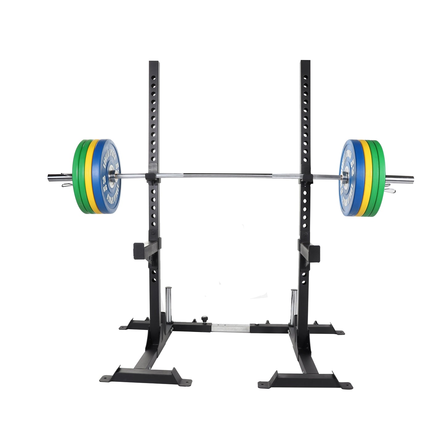 Rack à squats avec set d'haltères olympiques 140 kg - Gorilla Sports France
