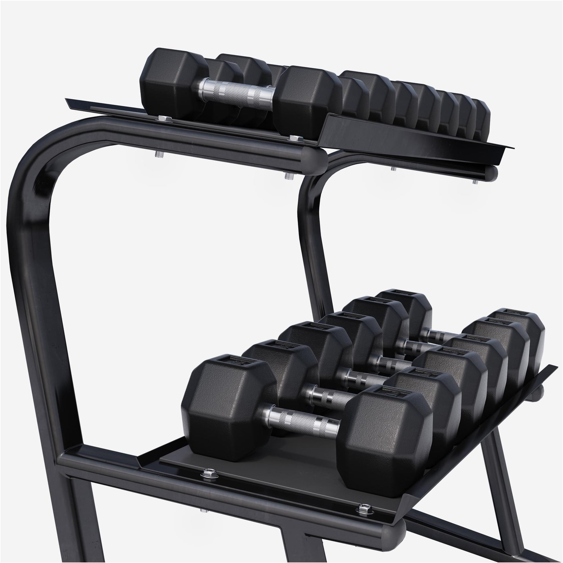 Rack de rangement avec set d'haltères hexagonaux de 237 kg - Gorilla Sports France