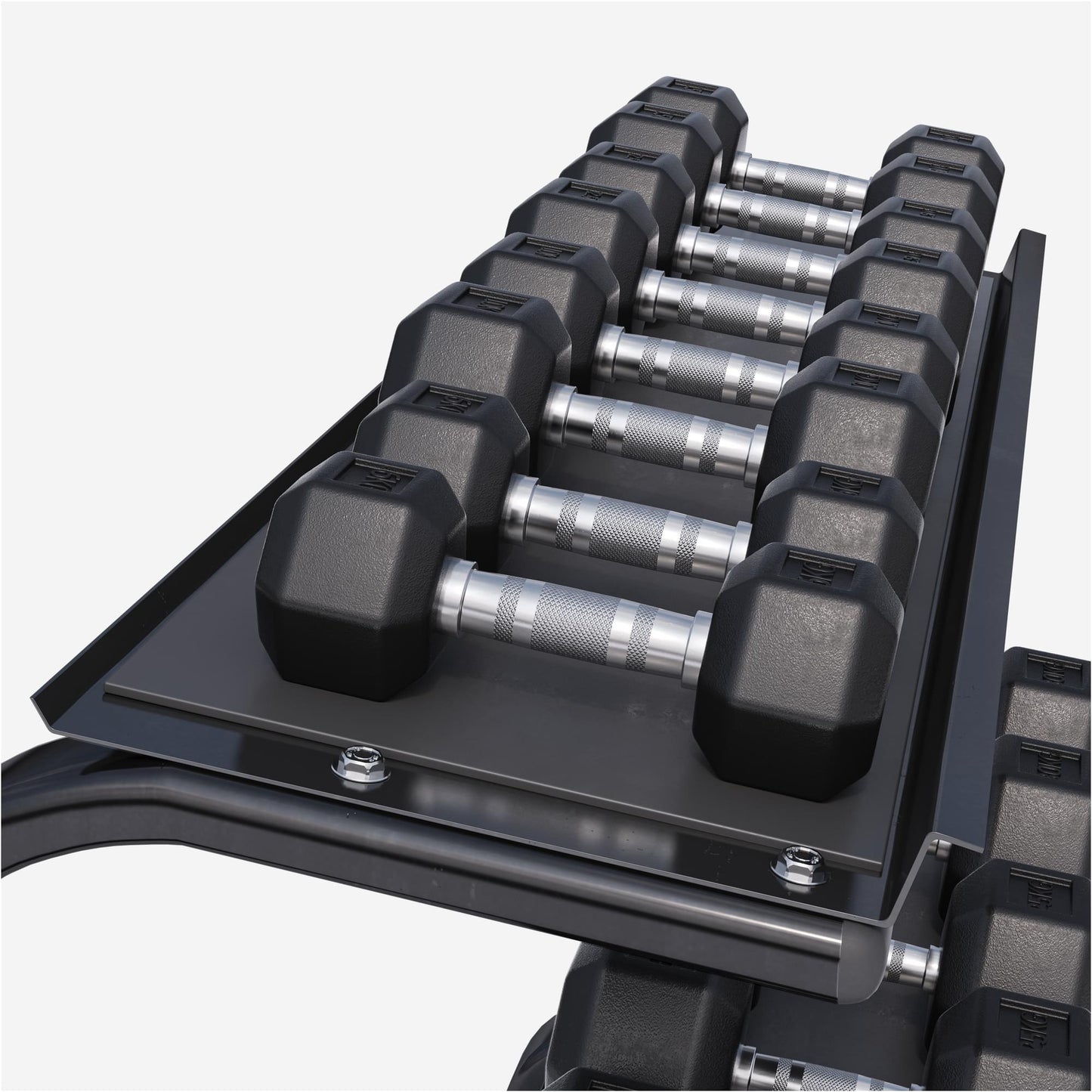 Rack de rangement avec set d'haltères hexagonaux de 237 kg - Gorilla Sports France