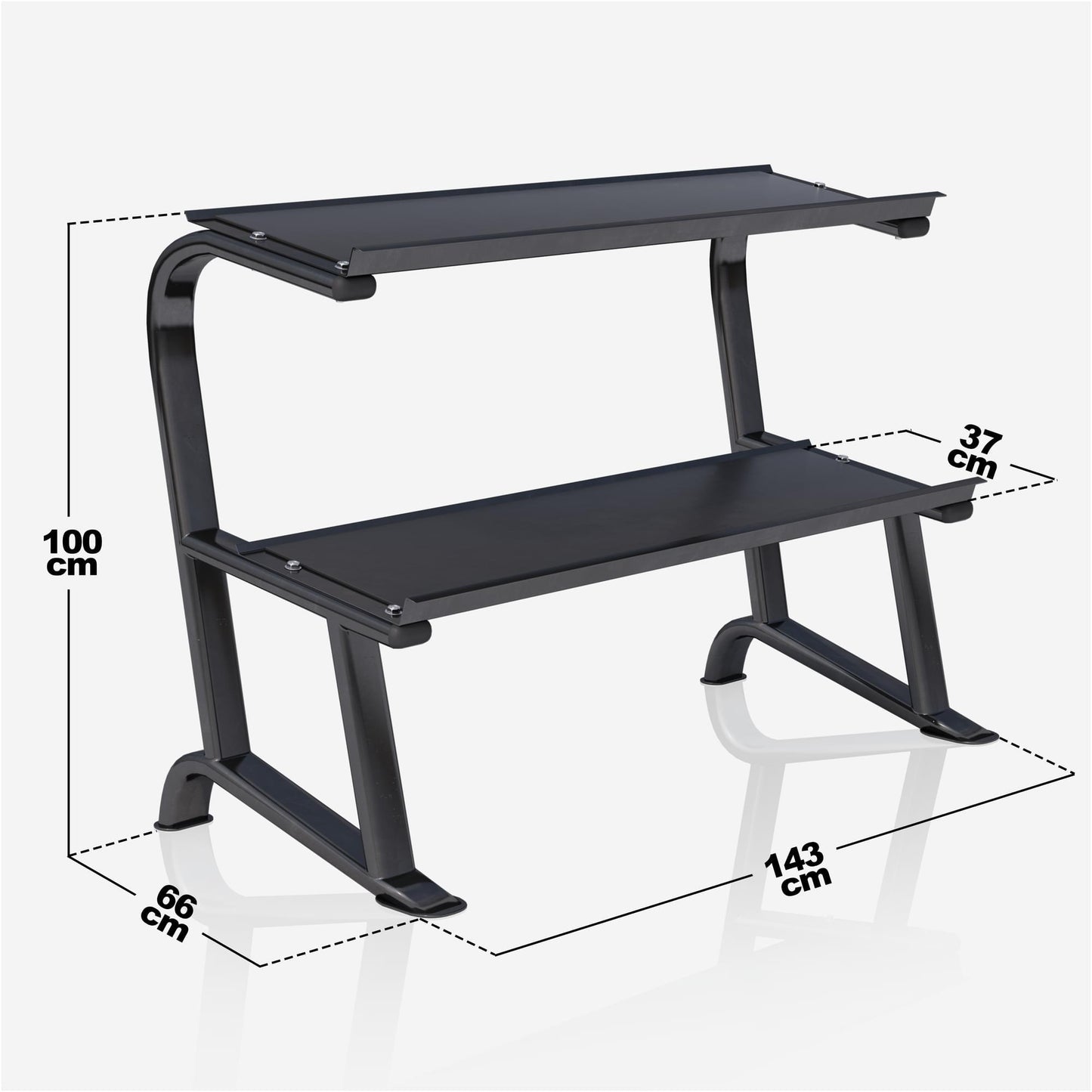Rack de rangement avec set d'haltères hexagonaux de 237 kg - Gorilla Sports France