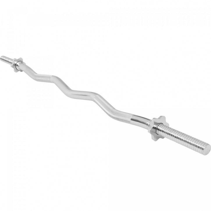 Set d'haltères incluant 2 haltères courts, une barre de curl SZ et des stop-disques - Gorilla Sports France