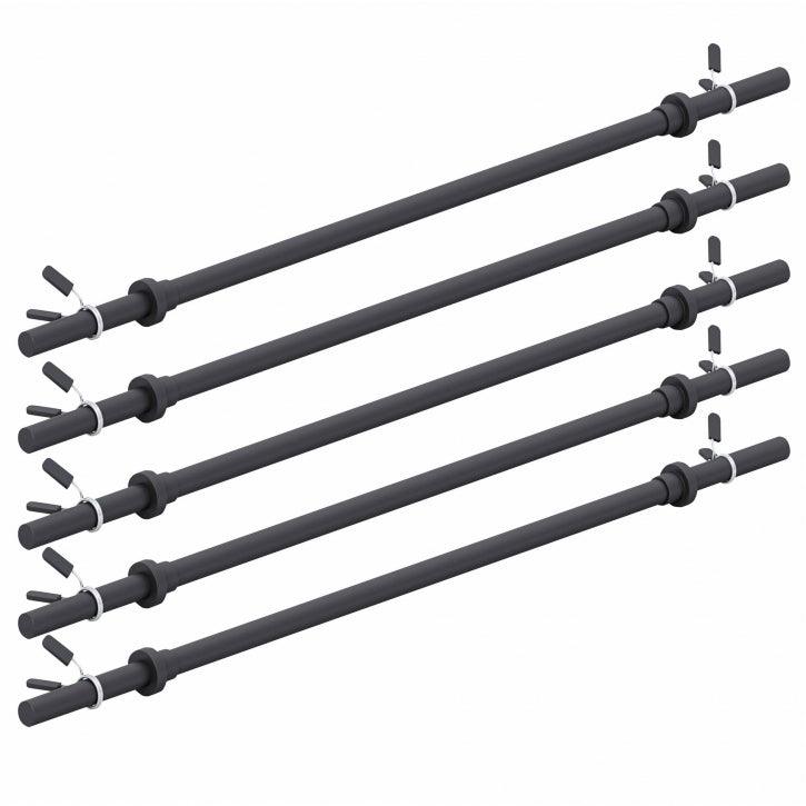 Barre longue aérobic noire 130 cm - Gorilla Sports France