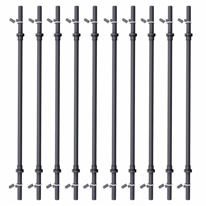 Barre longue aérobic noire 130 cm - Gorilla Sports France