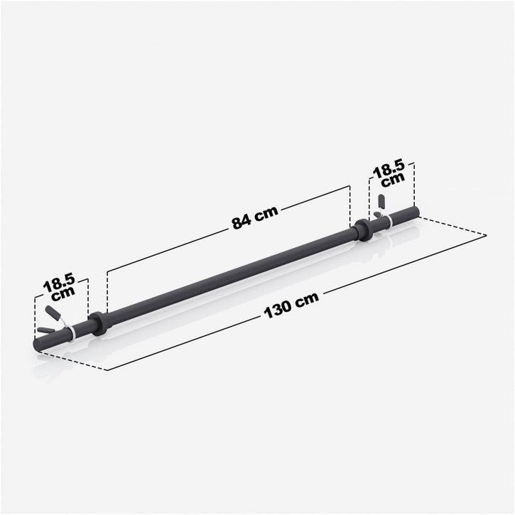 Barre longue aérobic noire 130 cm - Gorilla Sports France
