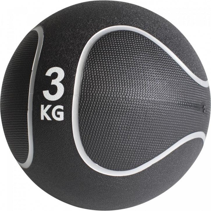 Médecine-ball noir/gris - Gorilla Sports France