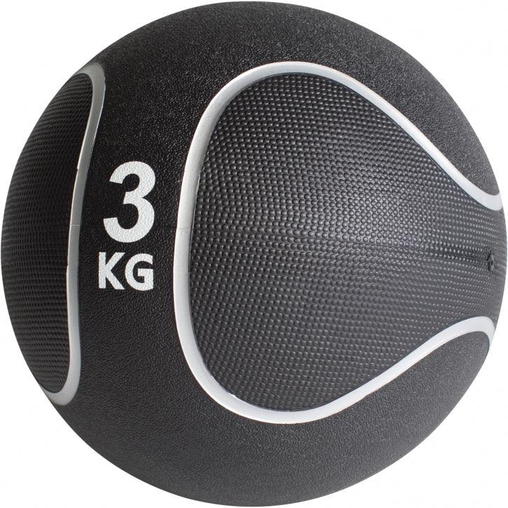 Médecine-ball noir/gris - Gorilla Sports France