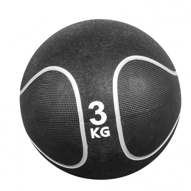 Médecine-ball noir/gris - Gorilla Sports France