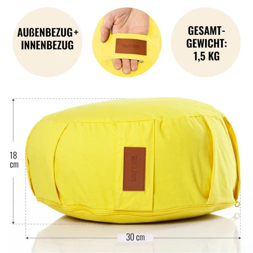 Yoga Set - Coussin de méditation et Sangle de yoga