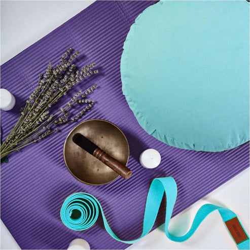 Yoga Set - Coussin de méditation et Sangle de yoga