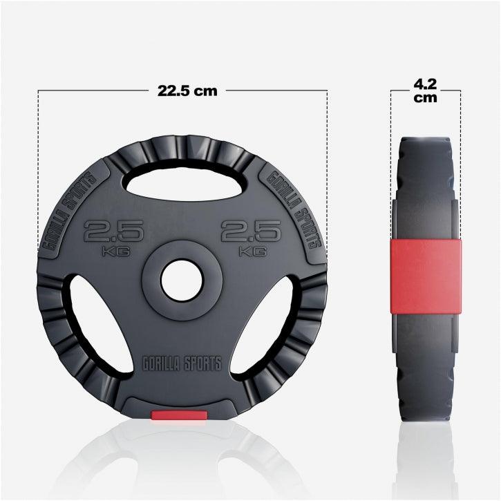 Set d’haltères en plastique avec grip - Gorilla Sports France