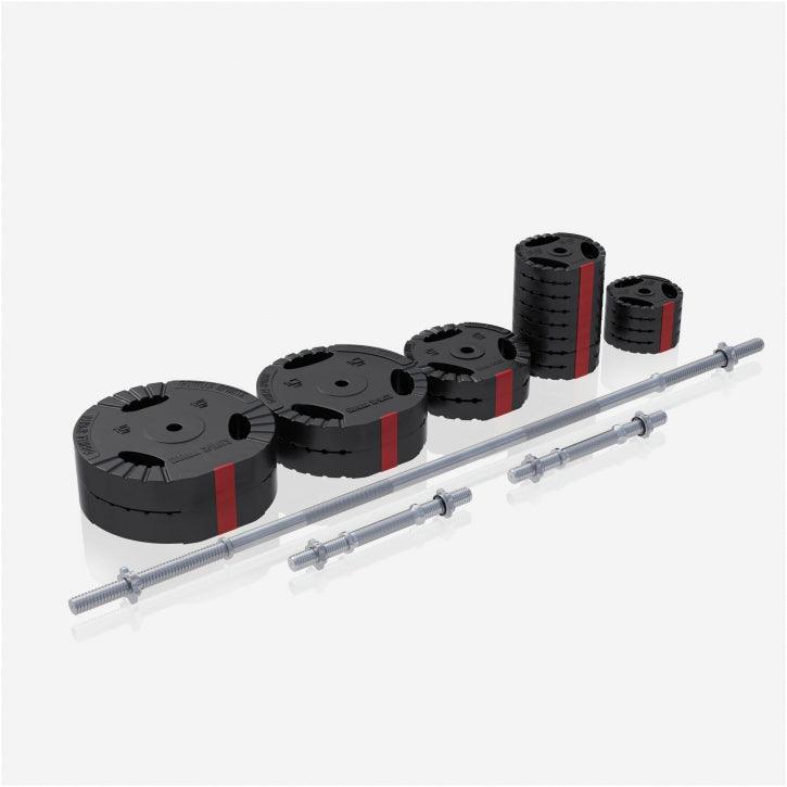 Set d’haltères en plastique avec grip - Gorilla Sports France
