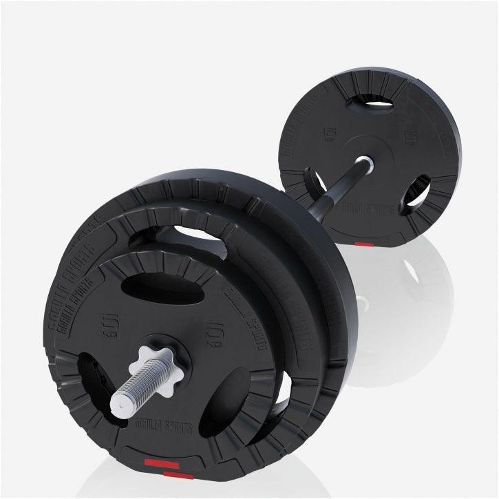 Set d’haltères en plastique avec grip - Gorilla Sports France