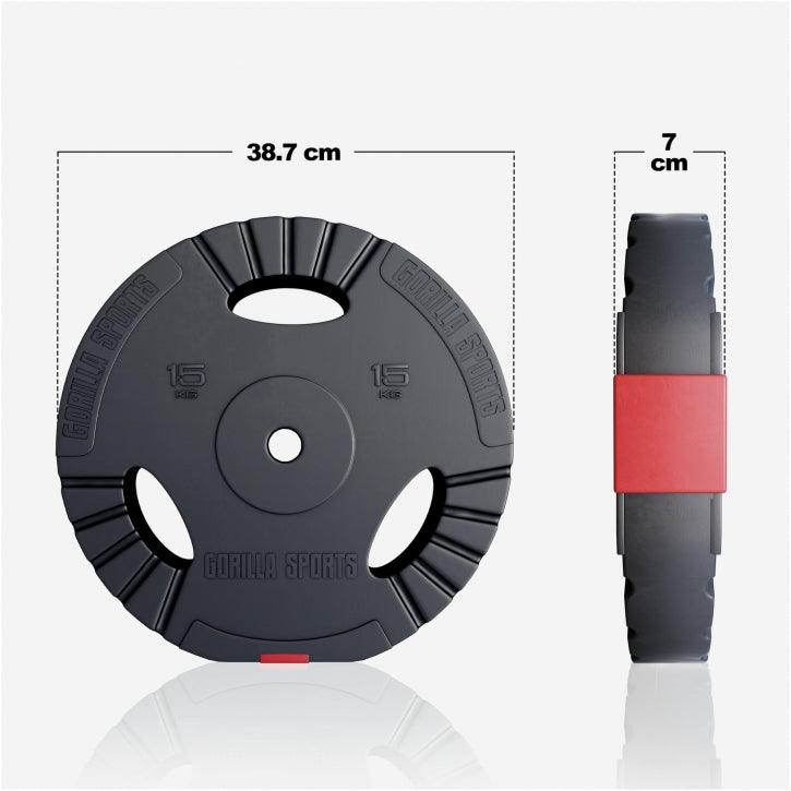 Set d’haltères en plastique avec grip - Gorilla Sports France