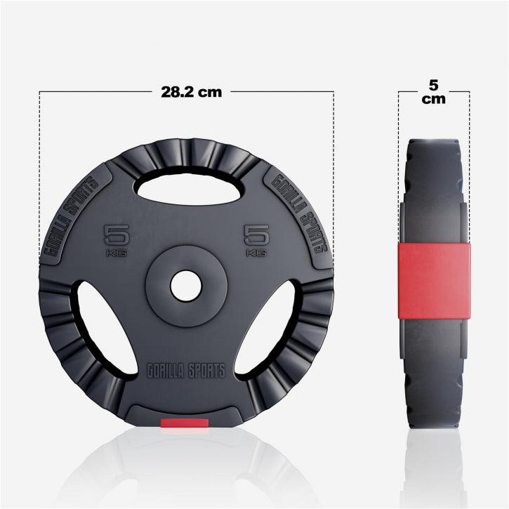 Set d’haltères en plastique avec grip - Gorilla Sports France