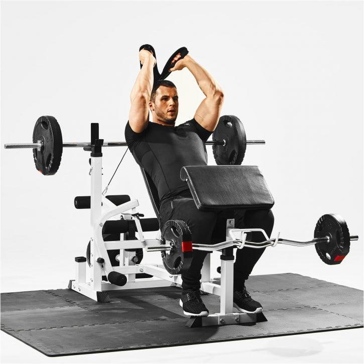 Stations de musculation universelle avec set d'haltères en plastique 100 kg - Gorilla Sports France