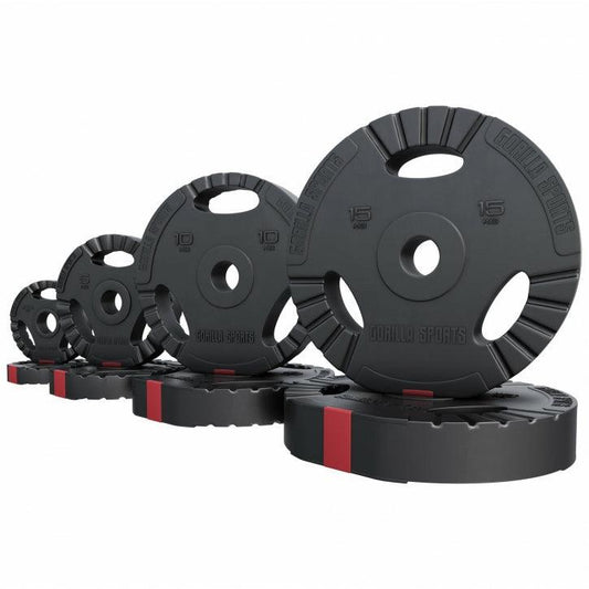 Disque olympique en plastique avec poignées grip 50/51mm - Gorilla Sports France