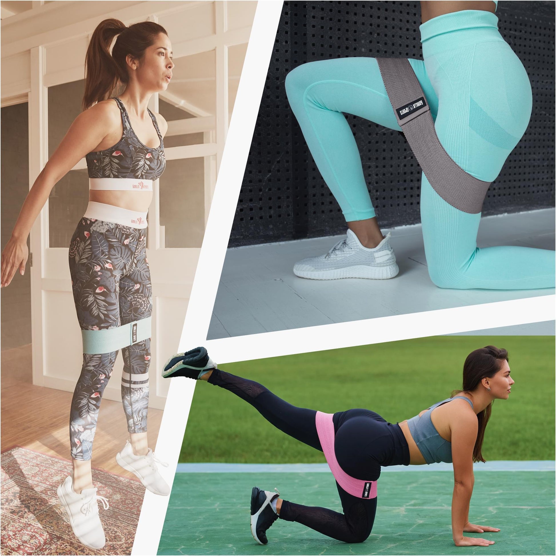 Ensemble de 3 bandes de hanche avec sac de transport - Gorilla Sports France