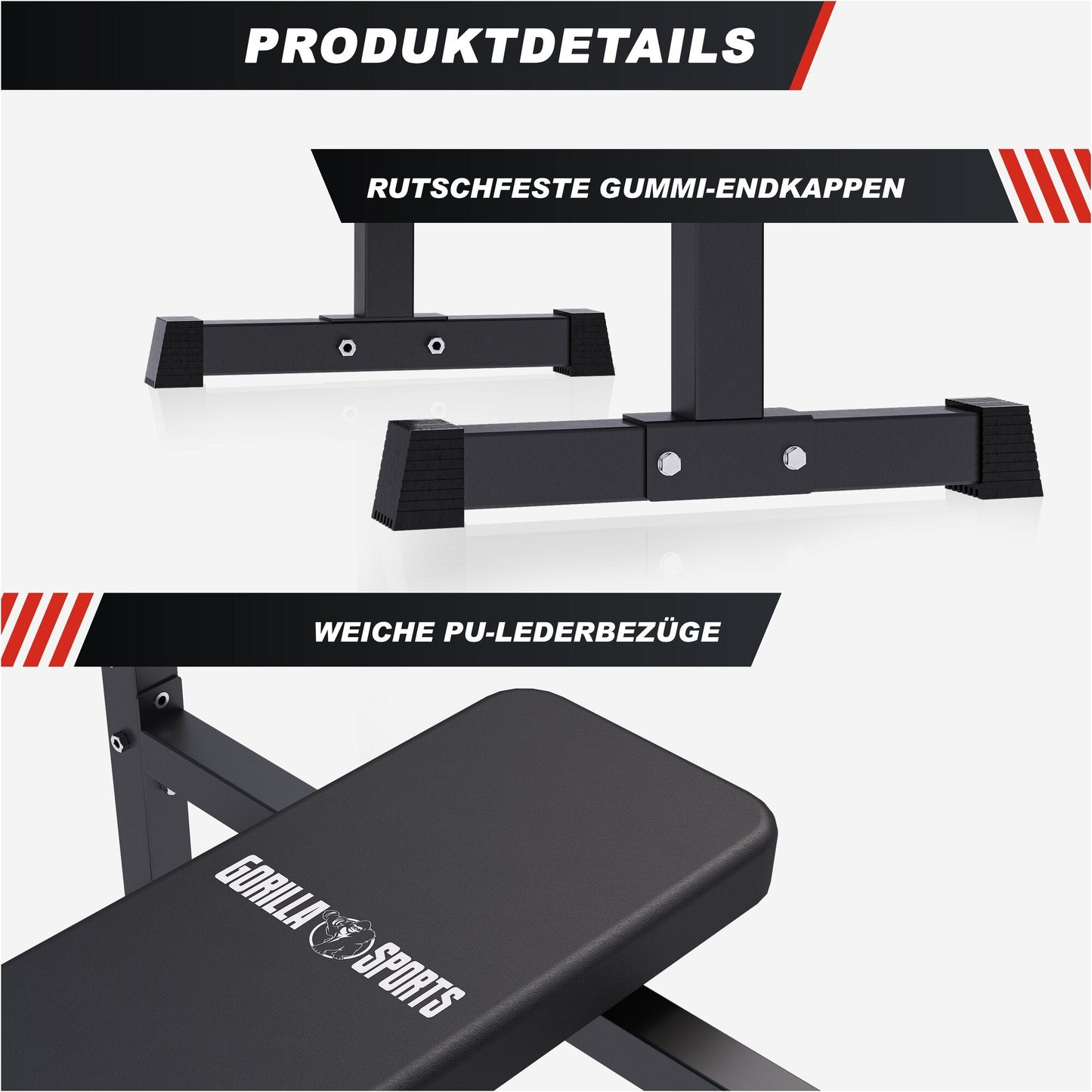 Banc Musculation avec Support (Set 40 - 100 kg) - Gorilla Sports France