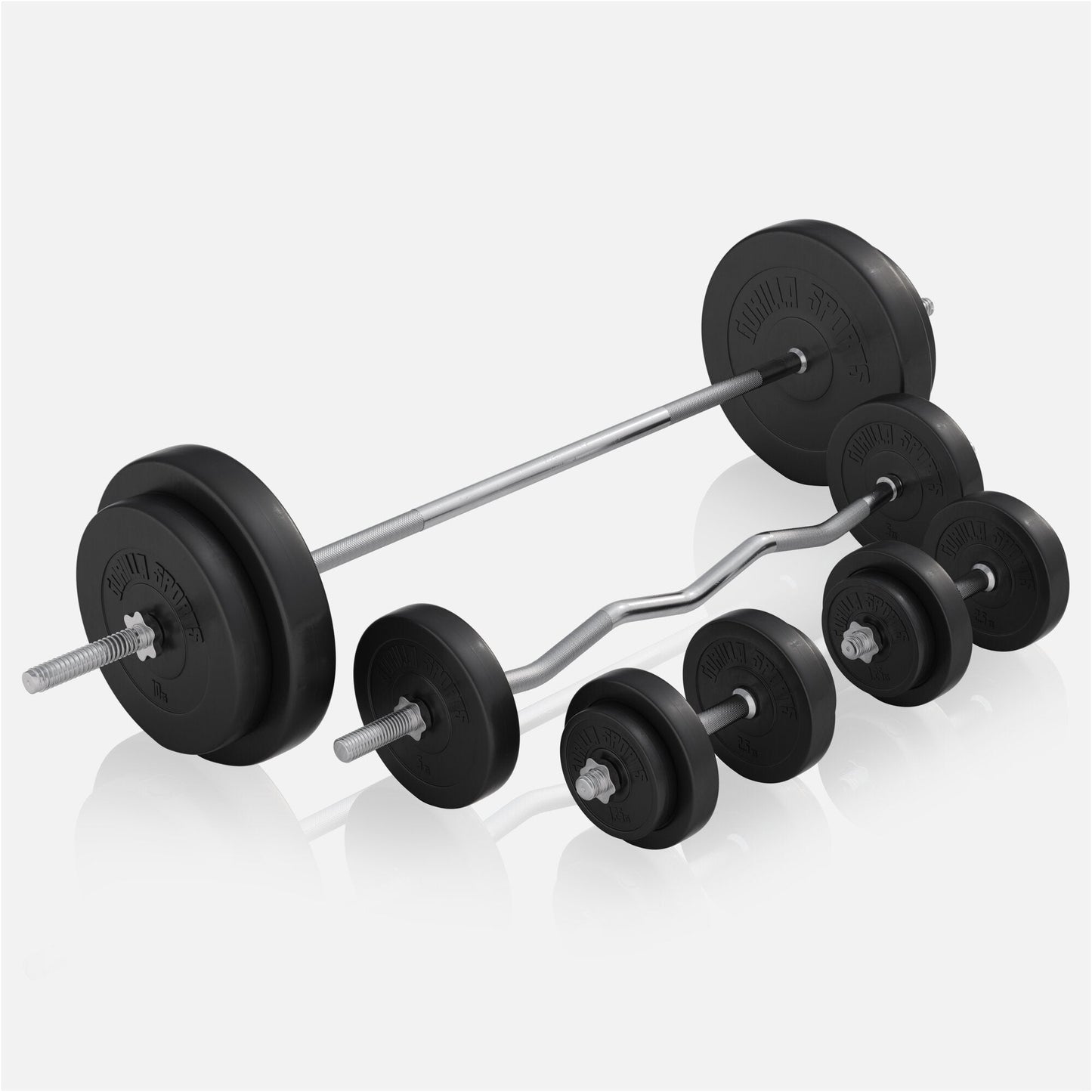Banc Musculation avec Support (Set 40 - 100 kg) - Gorilla Sports France