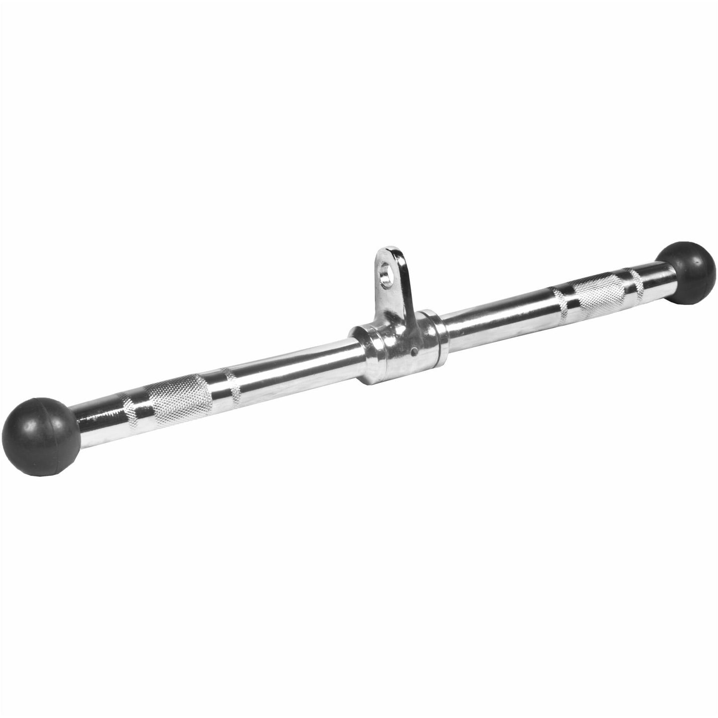 Barre pour triceps/biceps en chrome avec embouts en caoutchouc - Gorilla Sports France