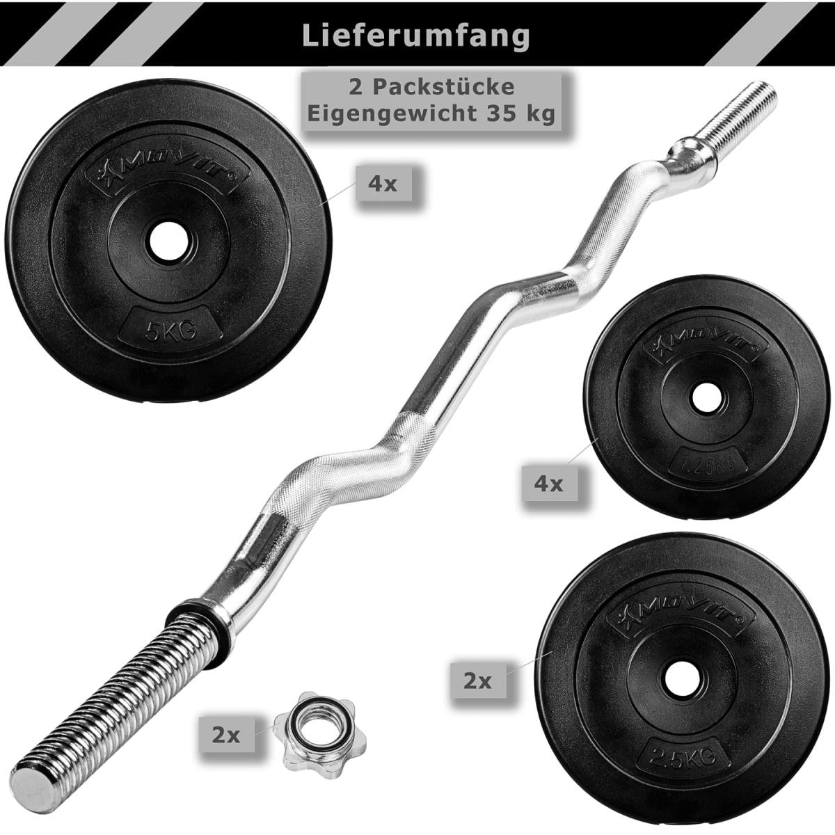 Set d’haltères 23,5 – 35 kg
