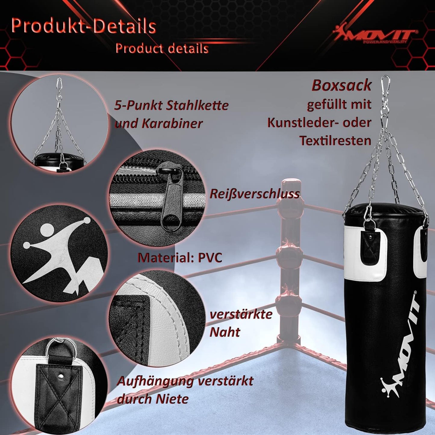 Set de boxe Noir/Blanc