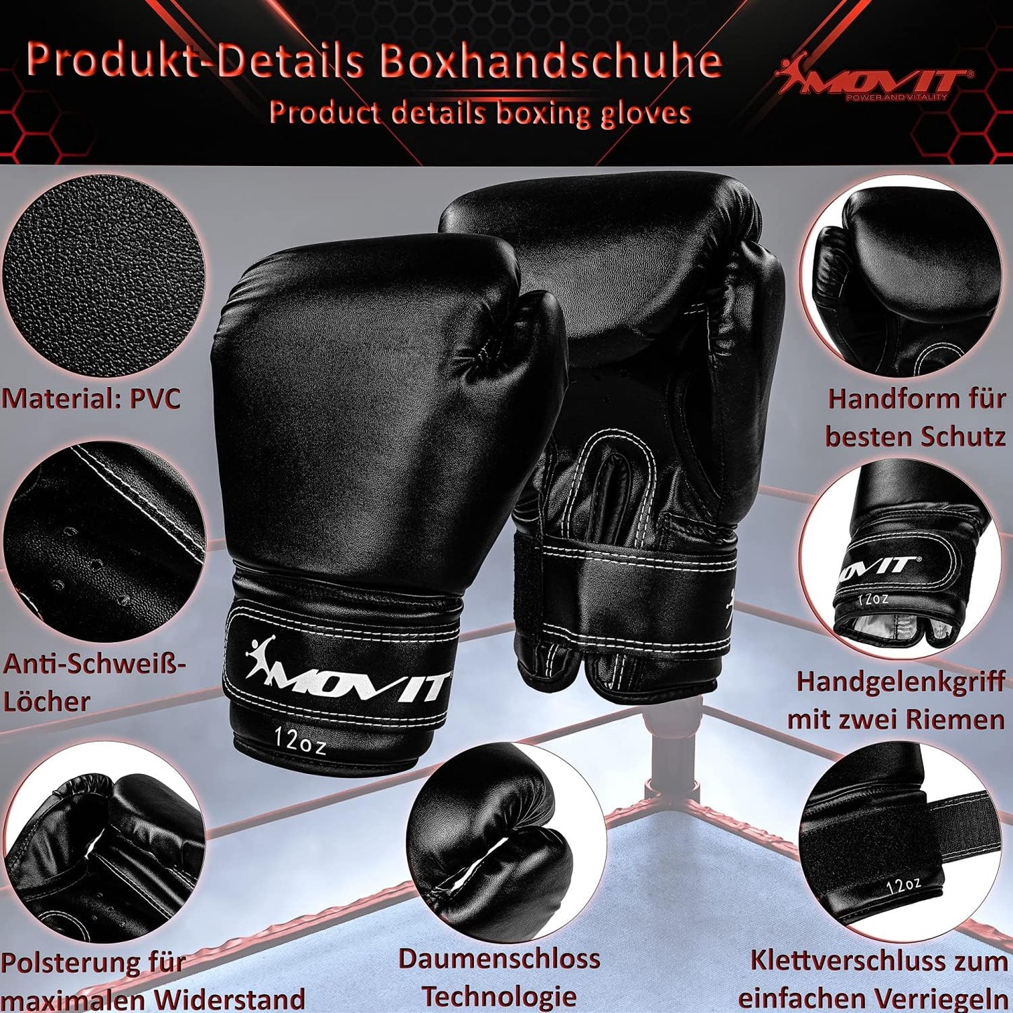 Set de boxe Noir/Blanc
