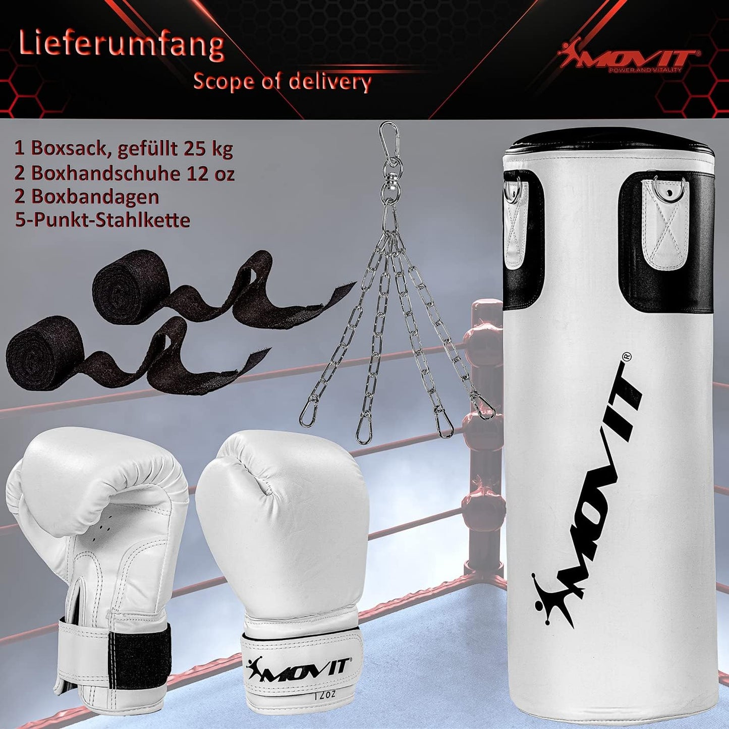 Set de boxe Noir/Blanc
