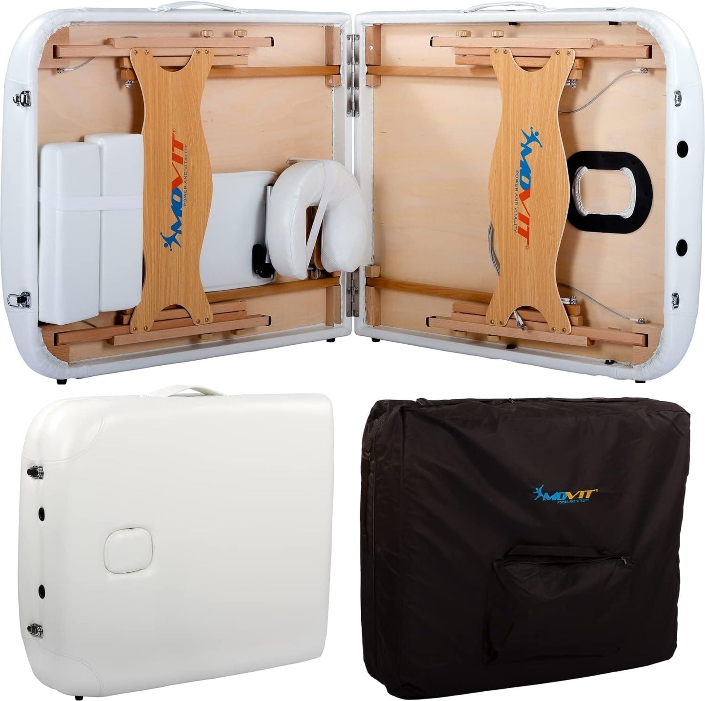 Table de massage Noir/Blanc