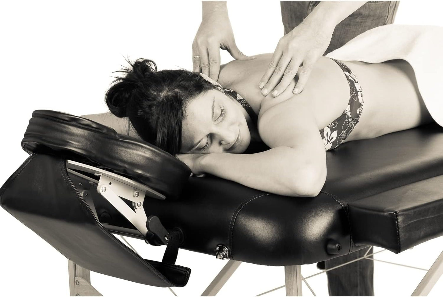 Table de massage Noir/Blanc