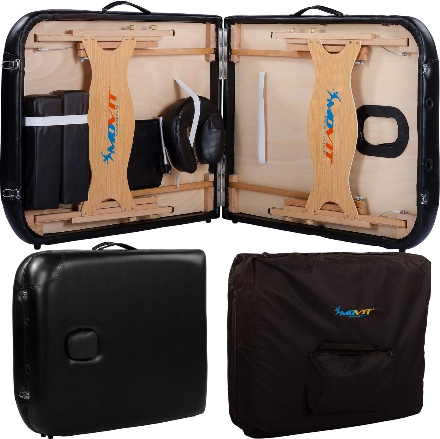 Table de massage Noir/Blanc