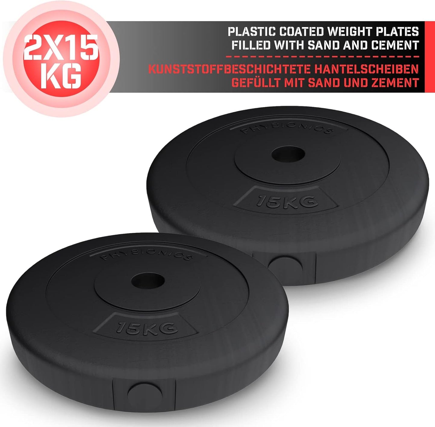 Disques de musculation 30/31 mm en plastique