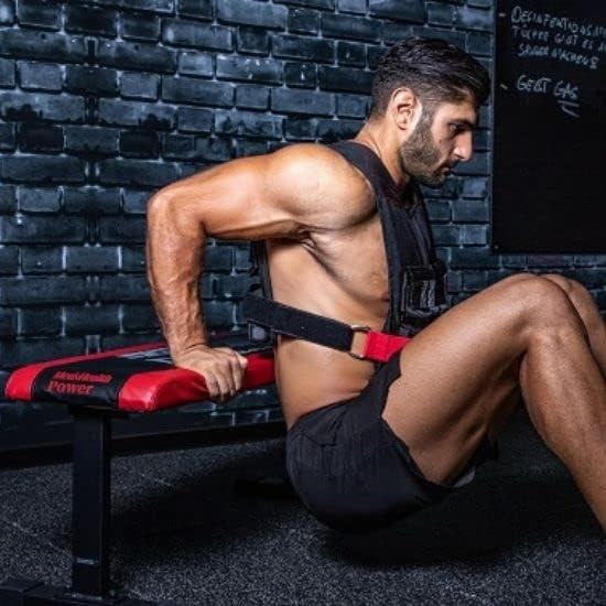Banc de musculation plat Noir/Rouge