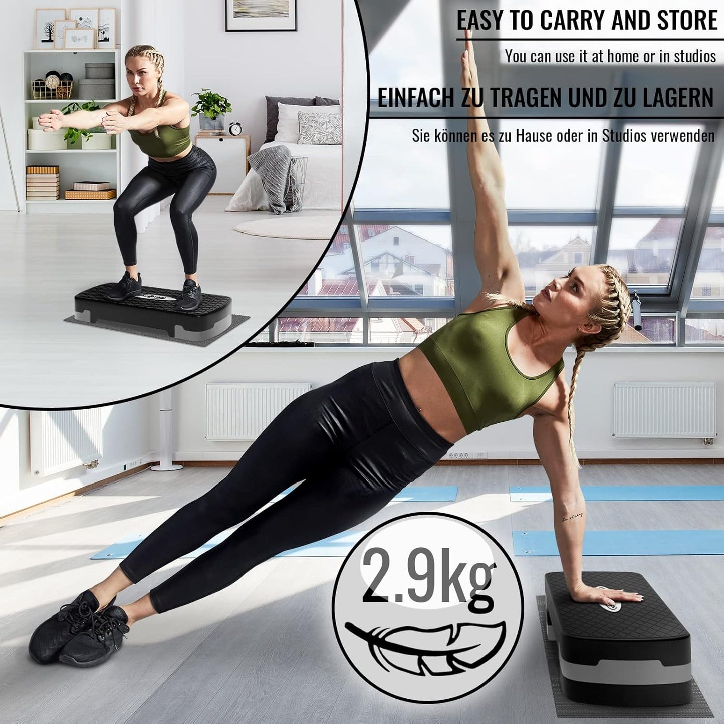 Step de fitness 3 niveaux