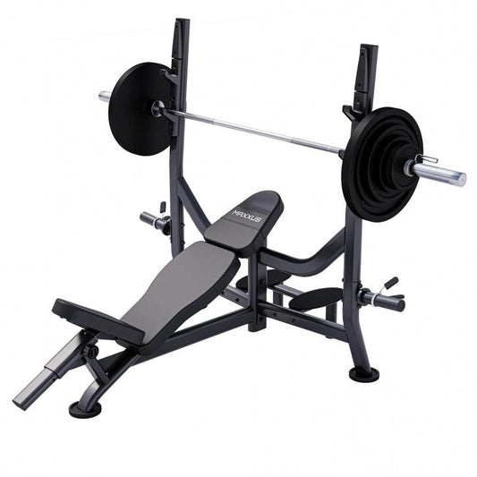 Banc Musculation PRO avec Support et Barre d’Haltères Olympia - Gorilla Sports France