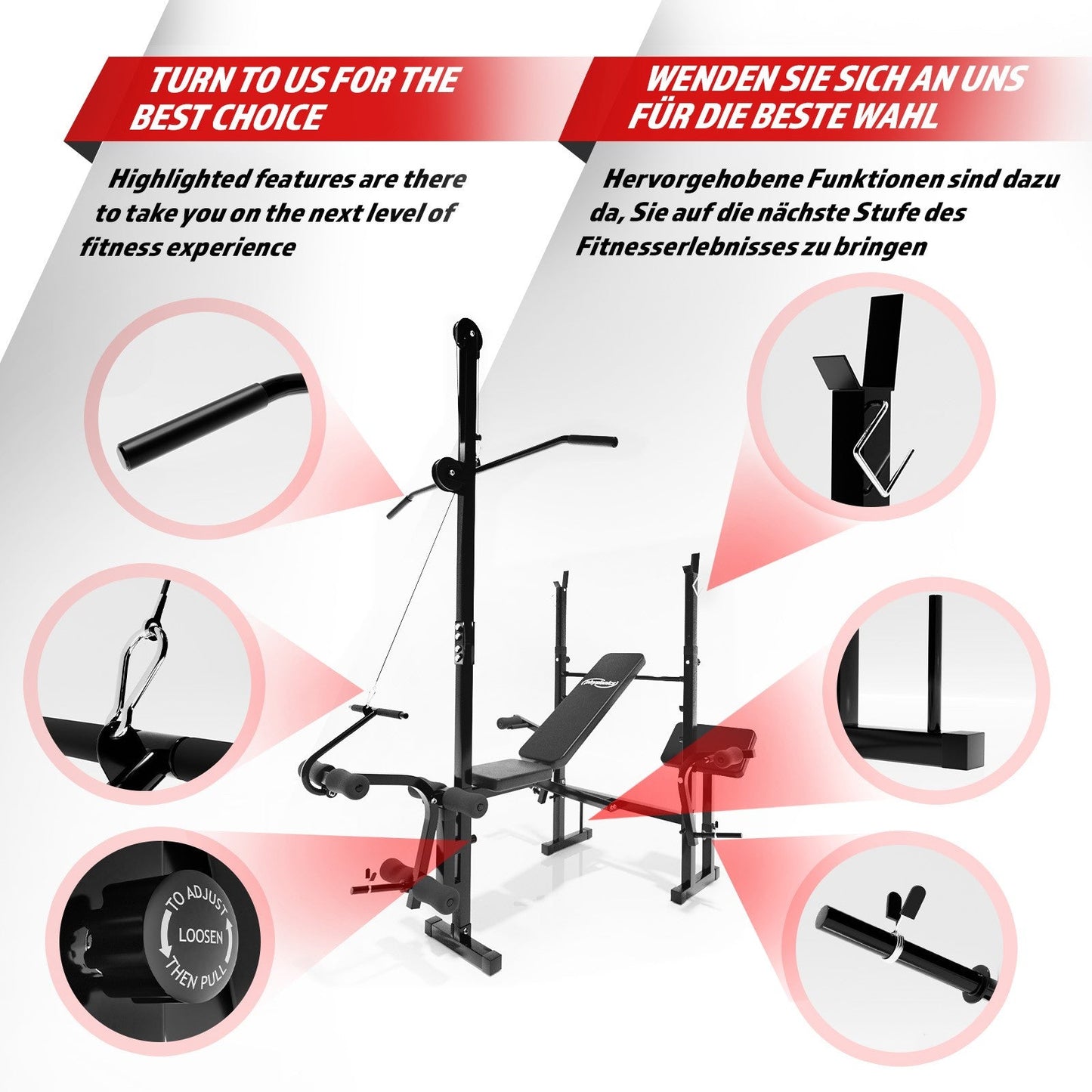 Banc de musculation multifonction