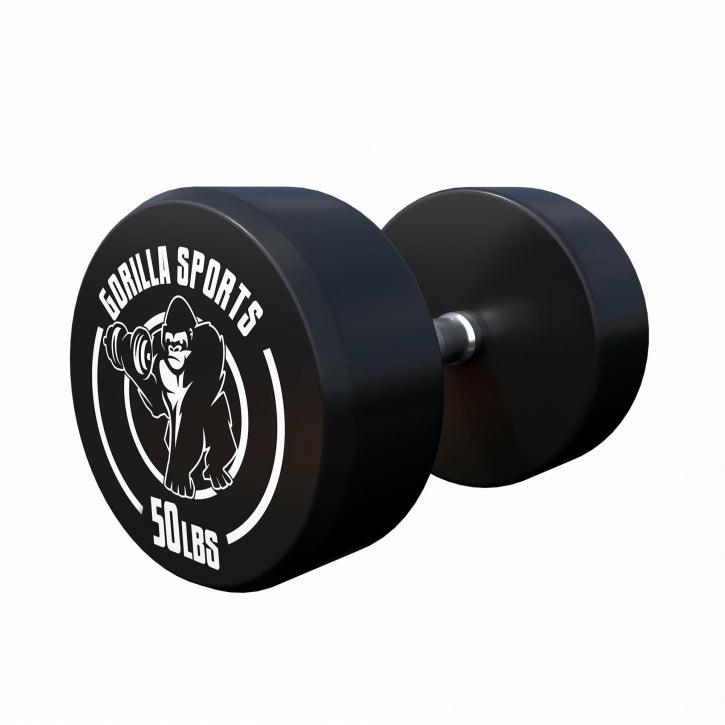 Haltère court en caoutchouc - Gorilla Sports France