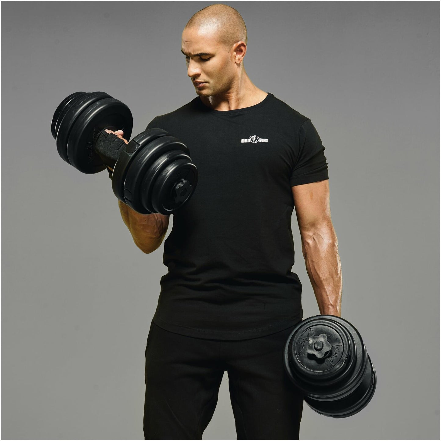 Set d'haltères courts E-Series en plastique 30 kg - Gorilla Sports France