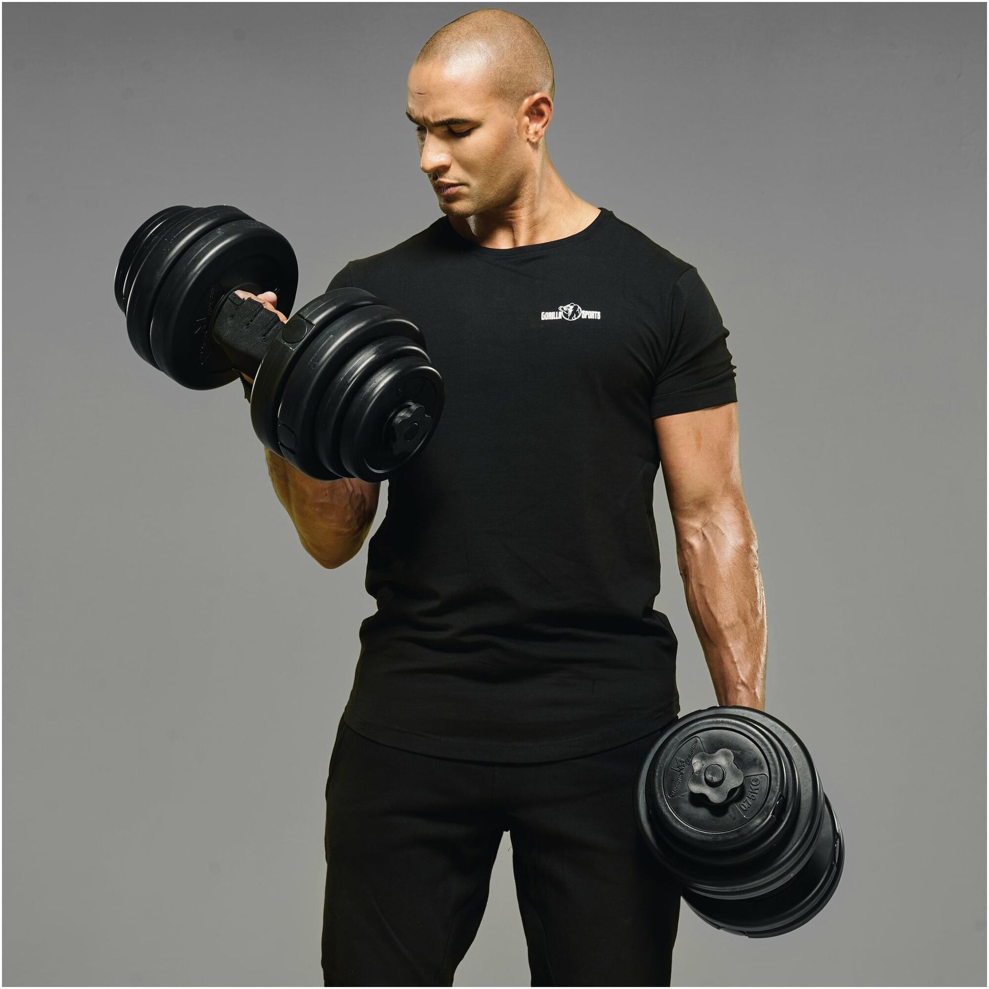 Set d'haltères courts E-Series en plastique 30 kg - Gorilla Sports France