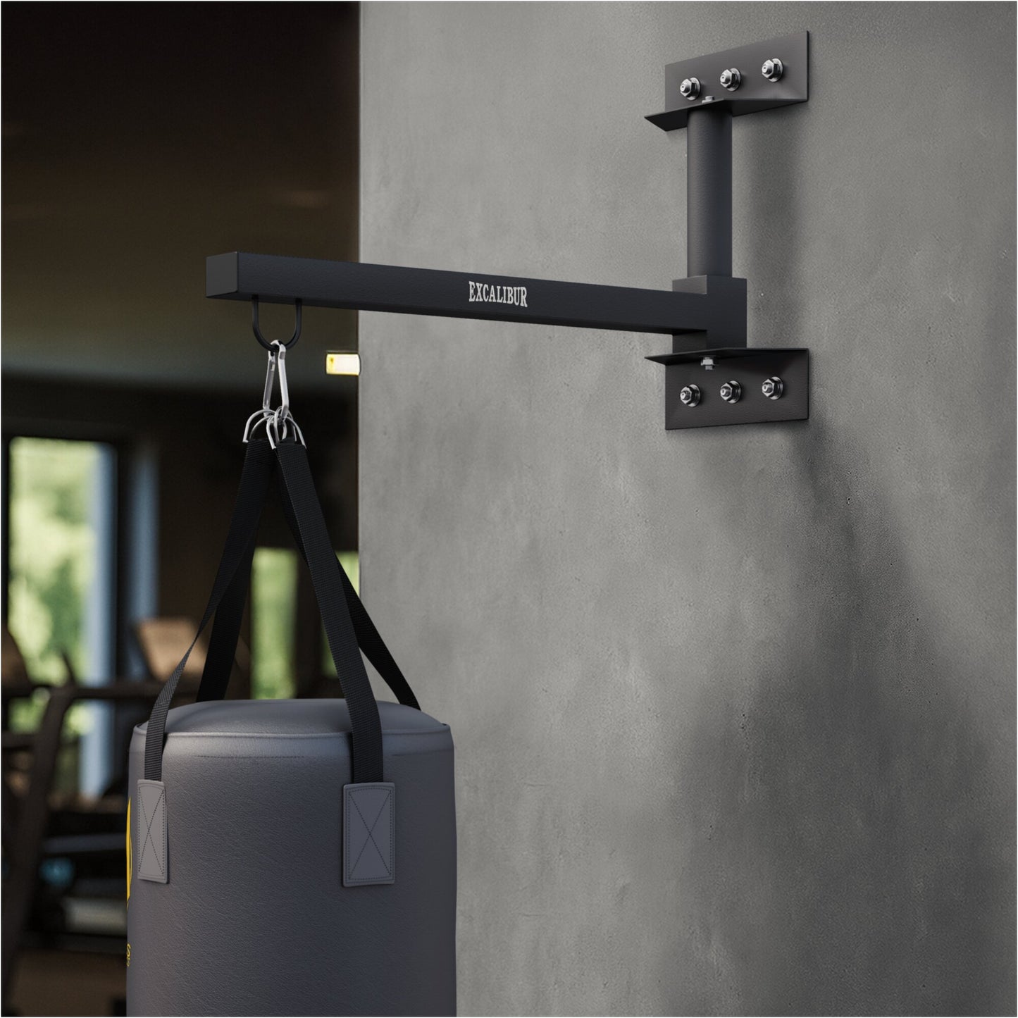 Support mural pliable pour sac de frappe