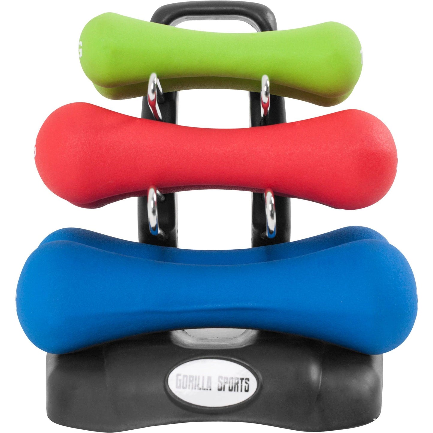 Set d'haltères gymnastique en néoprène 12 kg - Gorilla Sports France