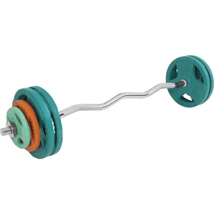 Set d’haltères curl SZ en caoutchouc grip 35 kg - Gorilla Sports France