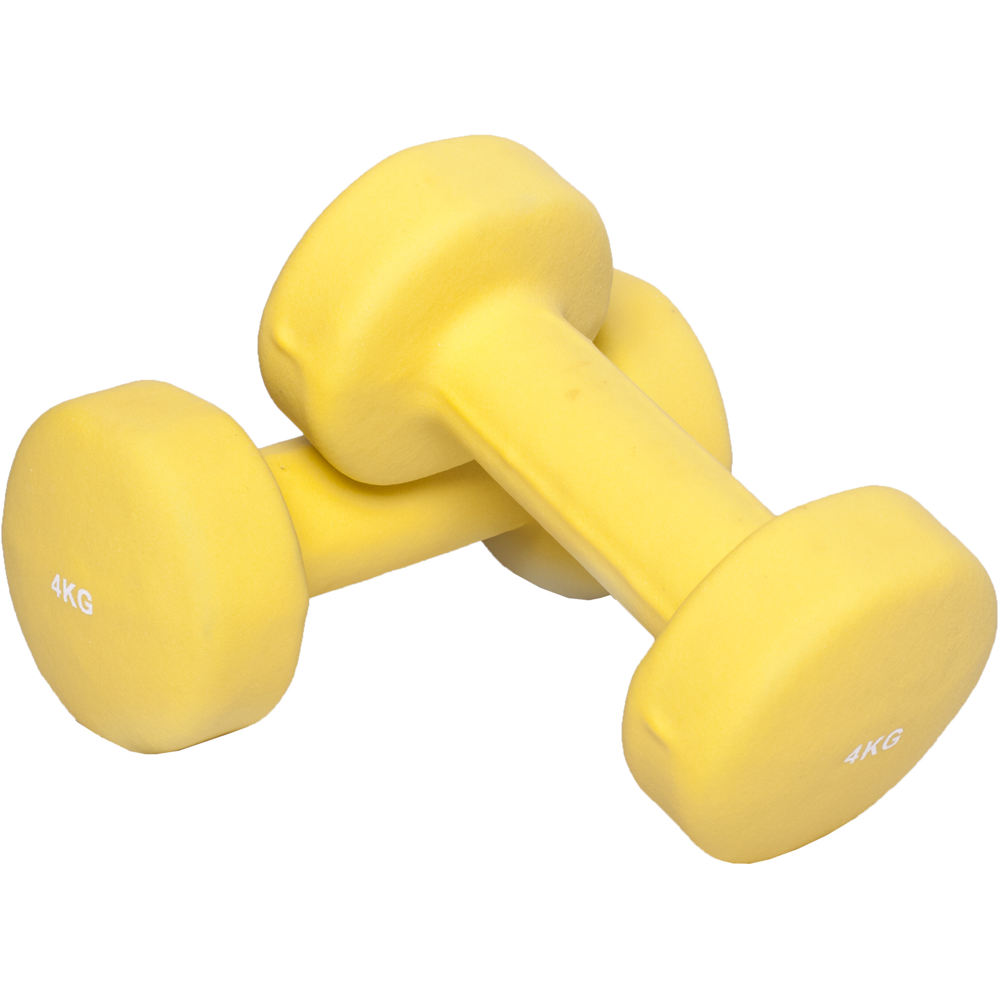 8 KG (2x4,0) HaltÃ¨re fitness en vinyle jaune