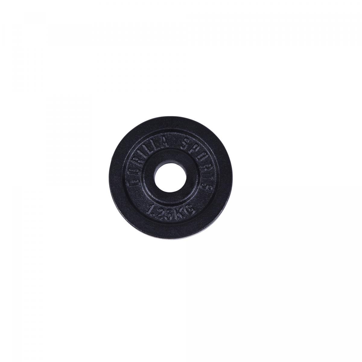 1 disque de poids en fonte noire de 1,25 kg - Ã 31mm d'alÃ©sage